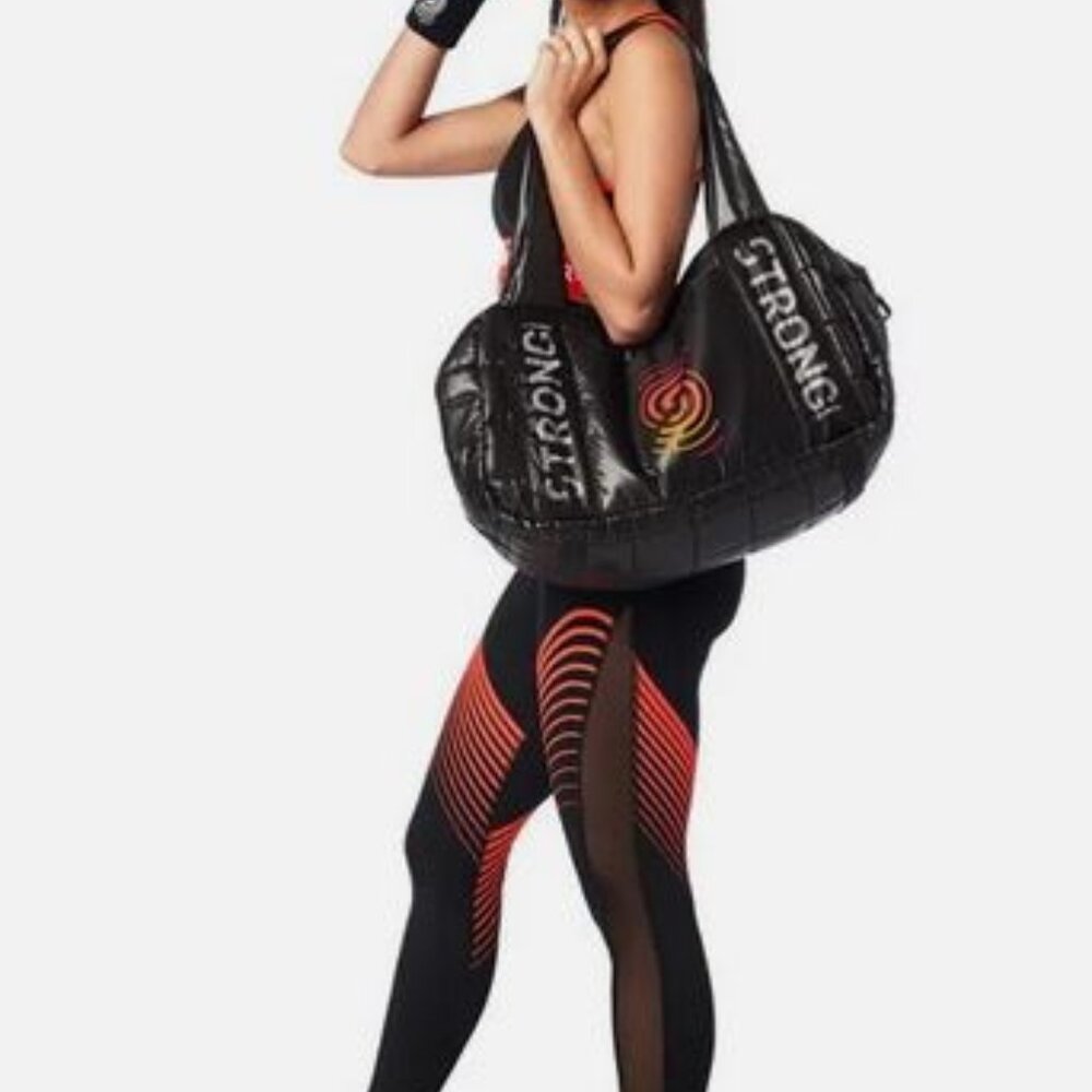 Strong by Zumba Fitness Black Quilted Duffel Bag - NWT - Picture 2 of 9